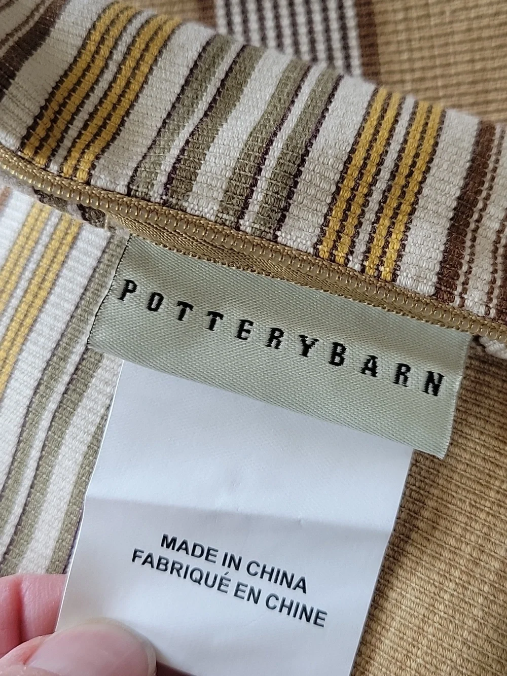 Pottery Barn NWT Loire Stripe Accent Throw Pillow Cover